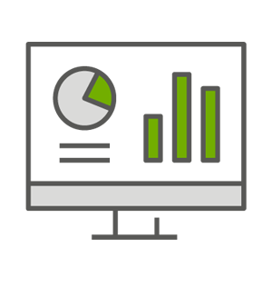 Bildschirm mit verschiedenen Diagrammen von SYNAXUS