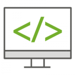 Bildschirm mit größer als/ kleiner als Zeichen ohne Code, NO-Code von SYNAXUS