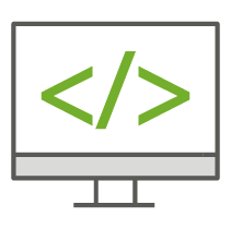 Bildschirm mit größer als/ kleiner als Zeichen ohne Code, NO-Code von SYNAXUS