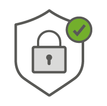 Schild mit grünem Harken von SYNAXUS