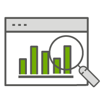 ICON Lupe auf Diagramm - Group Consolidation und Reporting von SYNAXUS