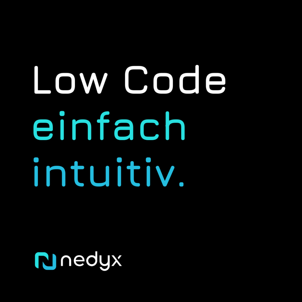 Nedyx Kachel 1 auf der SYNAXUS Webseite "Low Code einfach intuitiv"