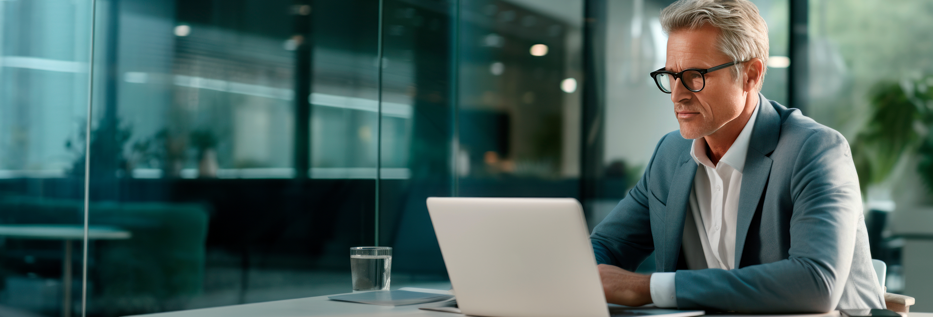 Man am Laptop von IDL KI Darstellung von SYNAXUS Man am Laptop von IDL KI Darstellung von SYNAXUS