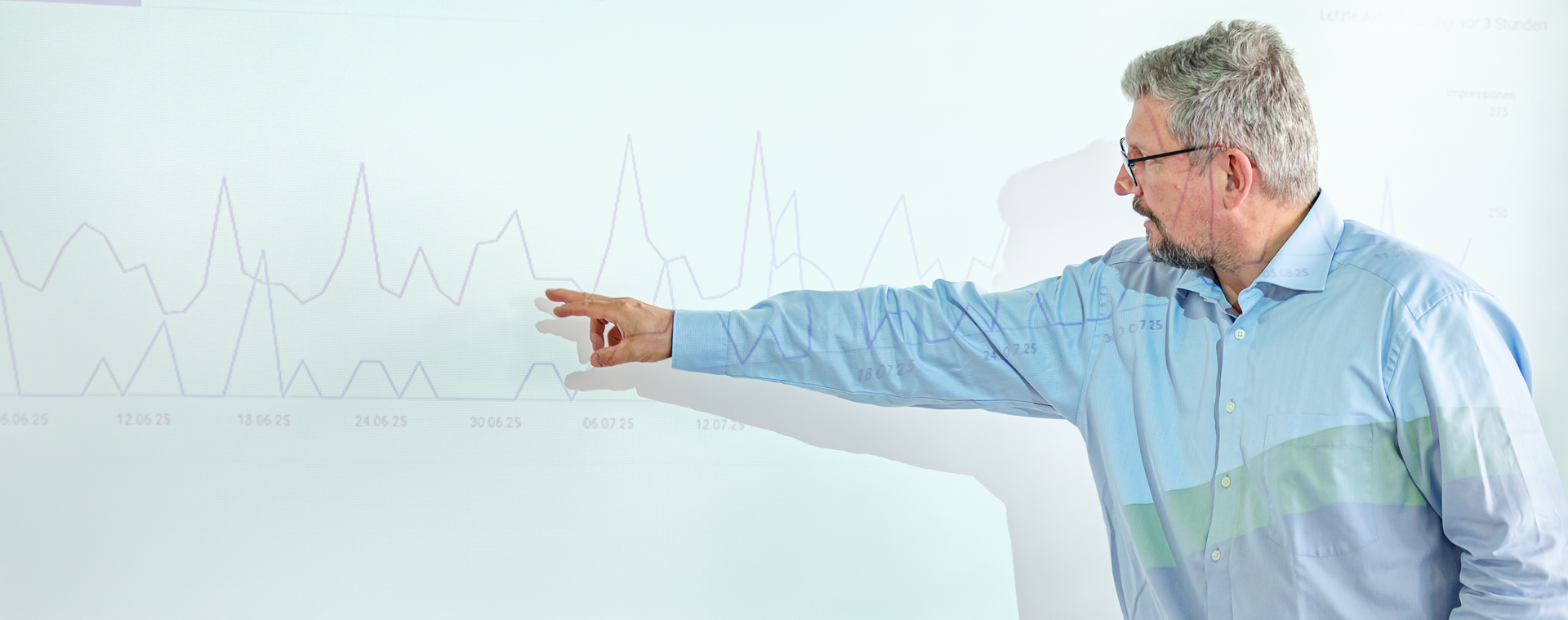 Marc an der Leinwand Header von SYNAXUS