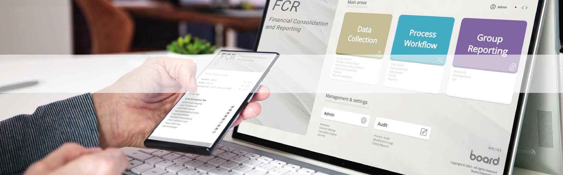 Header Board FCR mit Destopansicht und Mobile Ansicht von SYNAXUS Header Board FCR mit Destopansicht und Mobile Ansicht von SYNAXUS